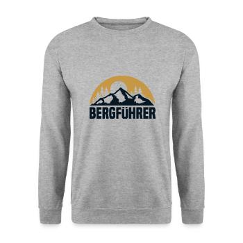 Bergführer Berge Bergsteiger Wanderer Skifahren - Unisex Pullover - Weißgrau meliert - Vorne - Alina (178cm) & Michal (187cm)