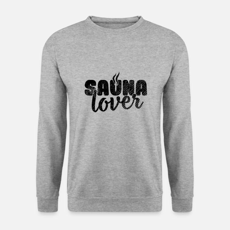 Sauna lover Spa Banja Hamam Geschenk Saunahaus - Unisex Pullover - Weißgrau meliert