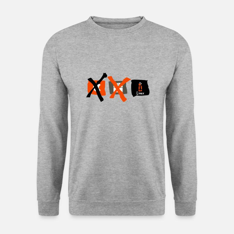 Linux le choix - Sweat-shirt Unisexe - gris chiné