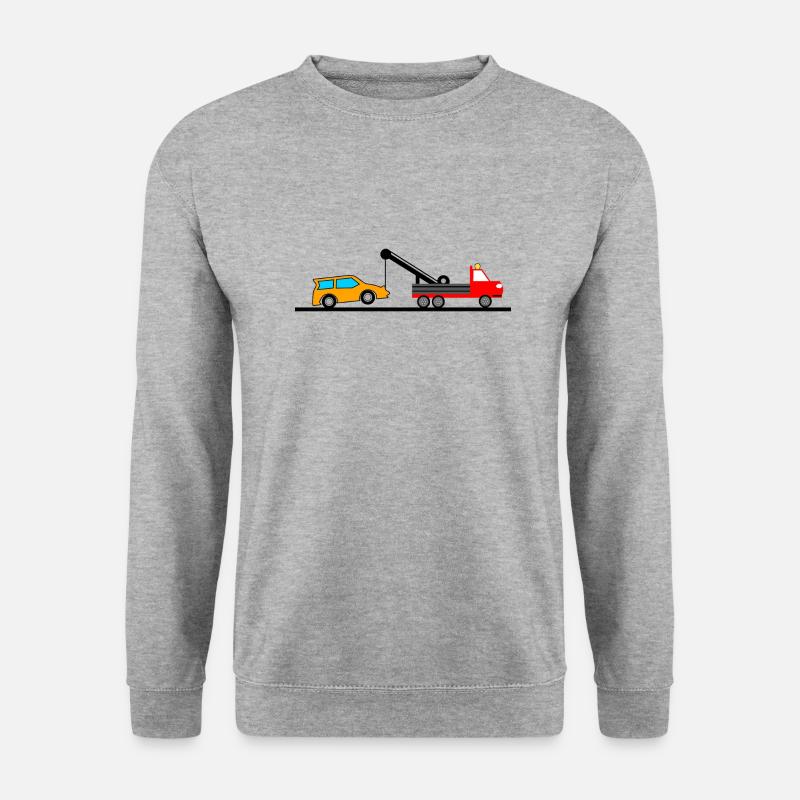 Abschleppwagen - Unisex Pullover - Weißgrau meliert