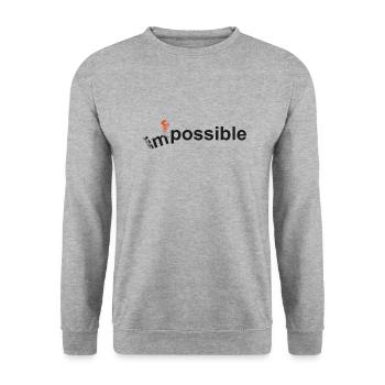 impossible 2 - Unisex Sweatshirt - salt & pepper - Front - Alina (178cm) & Michal (187cm)