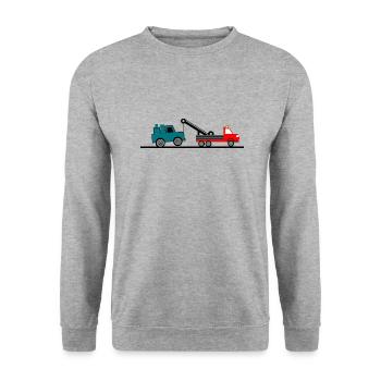 Camion - Sweat-shirt Unisexe - gris chiné - Devant - Alina (178cm) & Michal (187cm)