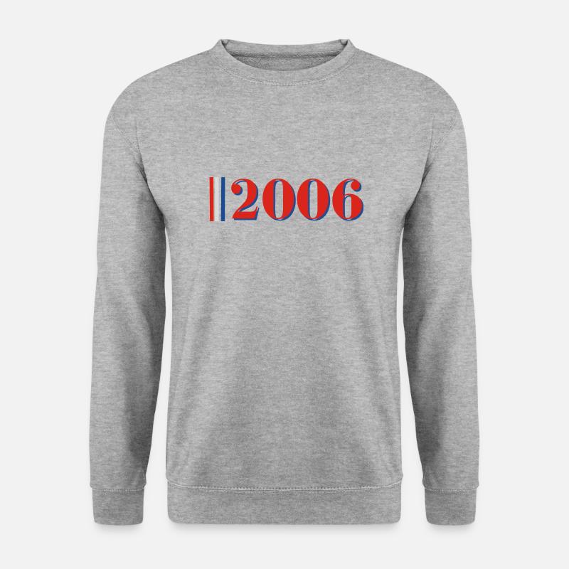 Jahr 2006 - Unisex Pullover - Weißgrau meliert