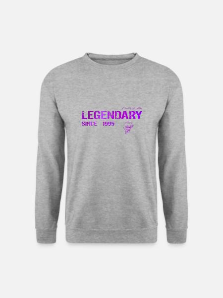 Legendary since 1995 Geschenk - Unisex Pullover - Weißgrau meliert