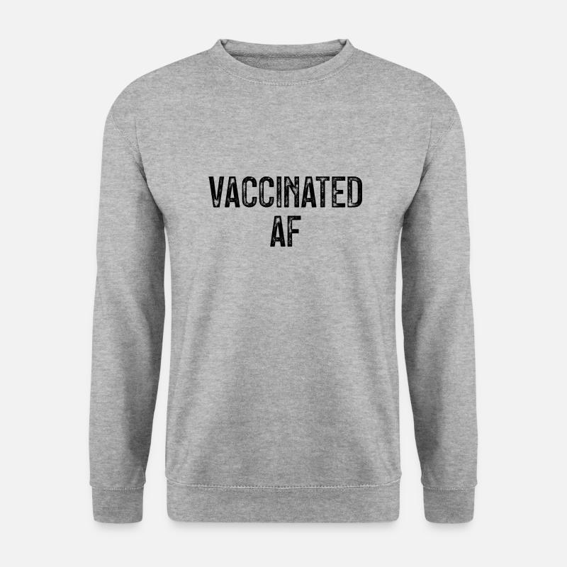 #Vaccinated - Unisex Pullover - Weißgrau meliert