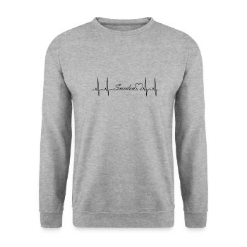 Sweden - Unisex Pullover - Weißgrau meliert - Vorne - Alina (178cm) & Michal (187cm)