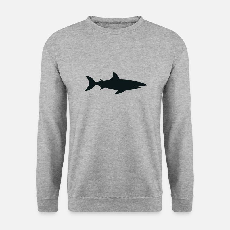 Hai - Unisex Pullover - Weißgrau meliert