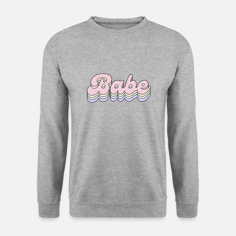 Babe Pastell - Brautteam - Unisex Pullover - Weißgrau meliert