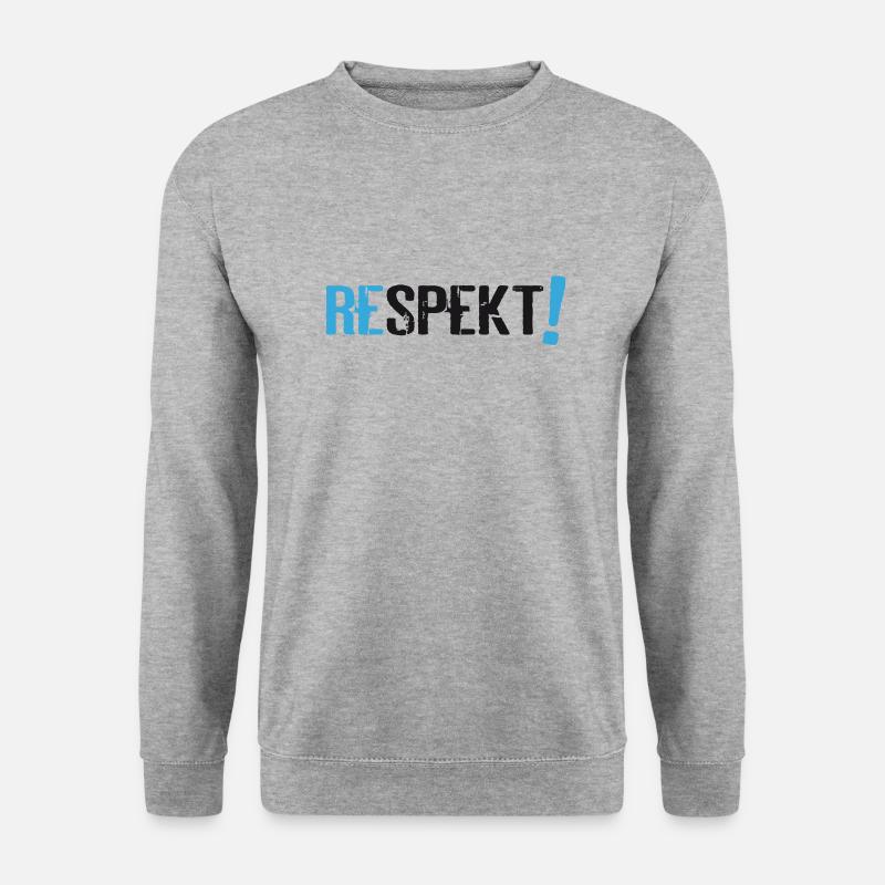 Respekt - Unisex Pullover - Weißgrau meliert