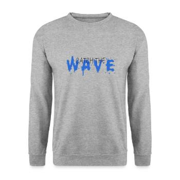 chatch the Wave - Unisex Sweatshirt - salt & pepper - Front - Alina (178cm) & Michal (187cm)