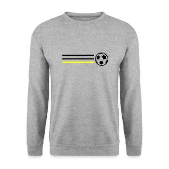 Fussball Symbol Deutschland - Unisex Pullover - Weißgrau meliert - Vorne - Alina (178cm) & Michal (187cm)