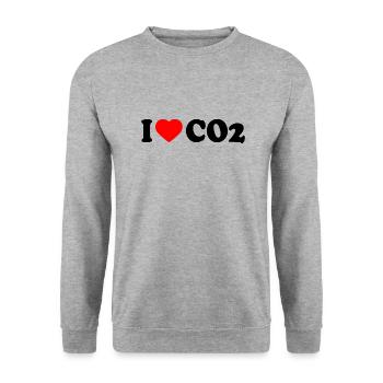 I love co2 - Unisex Sweatshirt - salt & pepper - Front - Alina (178cm) & Michal (187cm)