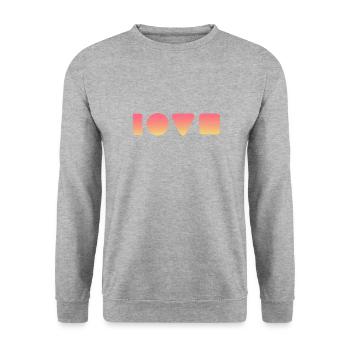 love - Unisex Sweatshirt - salt & pepper - Front - Alina (178cm) & Michal (187cm)