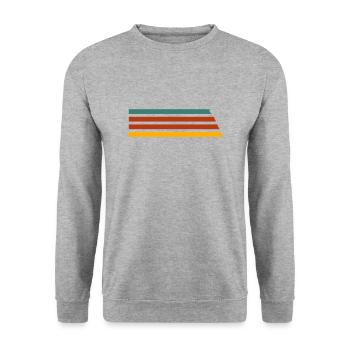 Streifen - Unisex Pullover - Weißgrau meliert - Vorne - Alina (178cm) & Michal (187cm)