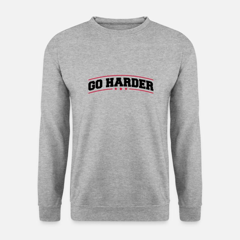 go_harder_bv2 - Unisex Pullover - Weißgrau meliert