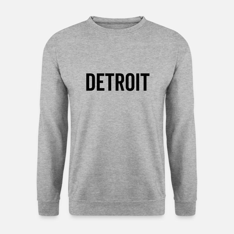 Detroit - Unisex Pullover - Weißgrau meliert