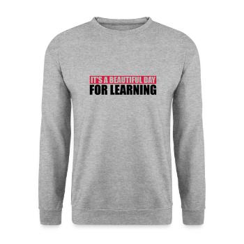 belle journée pour apprendre - Sweat-shirt Unisexe - gris chiné - Devant - Alina (178cm) & Michal (187cm)