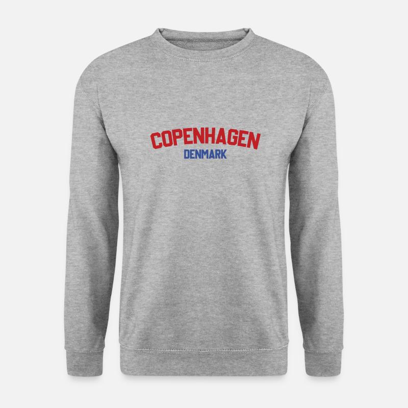 Kopenhagen, Dänemark - Unisex Pullover - Weißgrau meliert