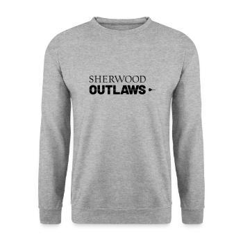 Sherwood interdit les fléchettes - Sweat-shirt Unisexe - gris chiné - Devant - Alina (178cm) & Michal (187cm)