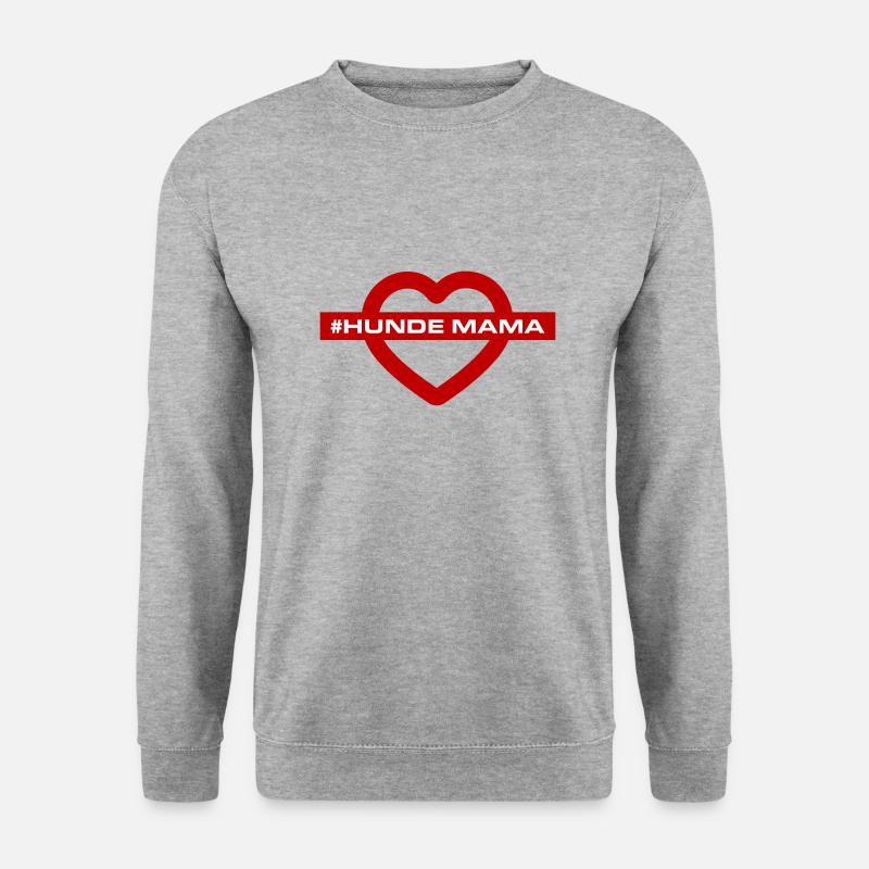 Hunde Mama - Unisex Pullover - Weißgrau meliert