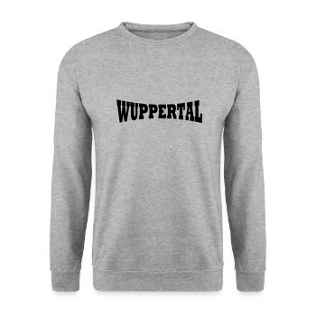 Wuppertal lettering - Unisex Sweatshirt - salt & pepper - Front - Alina (178cm) & Michal (187cm)
