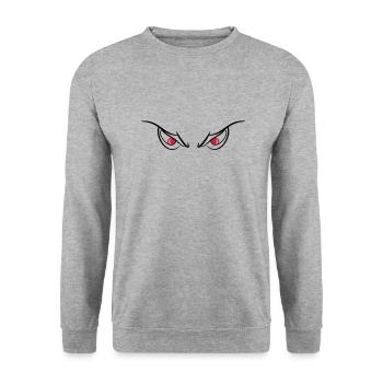 Eyes of devils evil wicked 2c - Unisex Sweatshirt - salt & pepper - Front - Alina (178cm) & Michal (187cm)