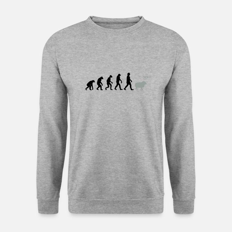 evolution mouton - Sweat-shirt Unisexe - gris chiné