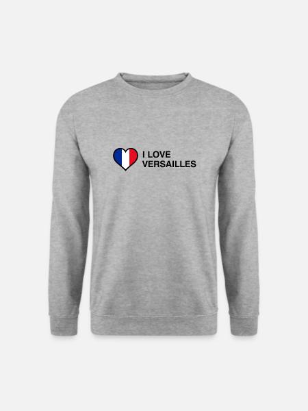 Ich liebe Versailles - Ich liebe Versailles - Unisex Pullover - Weißgrau meliert