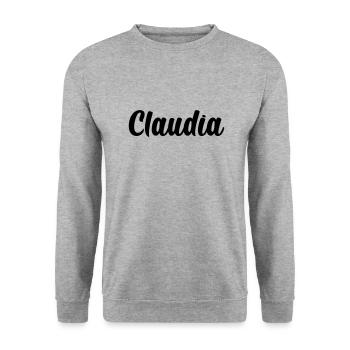 Claudia - Unisex Pullover - Weißgrau meliert - Vorne - Alina (178cm) & Michal (187cm)
