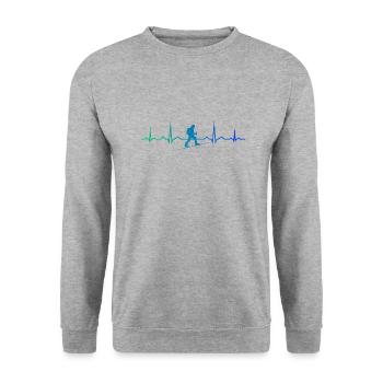 Ski Herren Skiing Tour Damen Ski Tour Ski Touring - Unisex Pullover - Weißgrau meliert - Vorne - Alina (178cm) & Michal (187cm)
