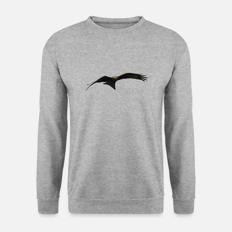 I like red kites - Unisex Pullover - Weißgrau meliert