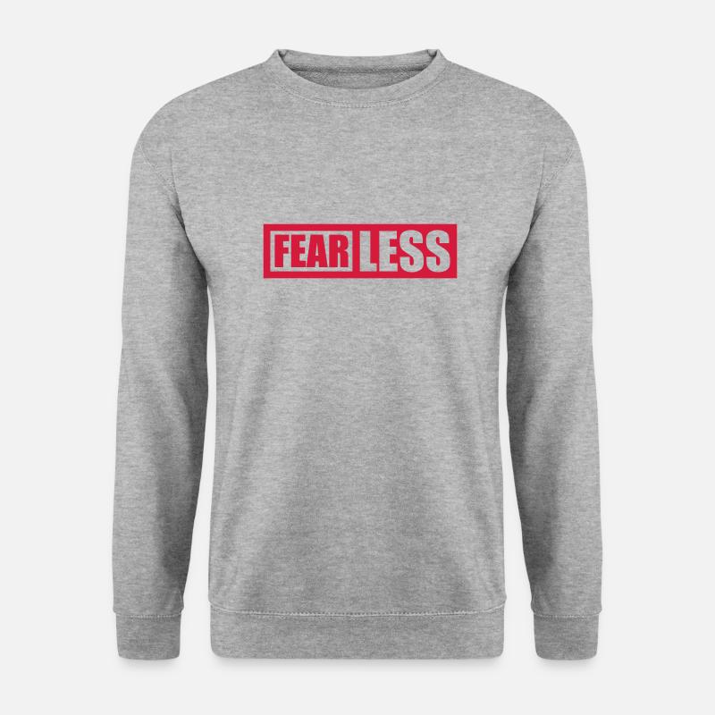 fearless Text Quote Design - Unisex Sweatshirt - salt & pepper