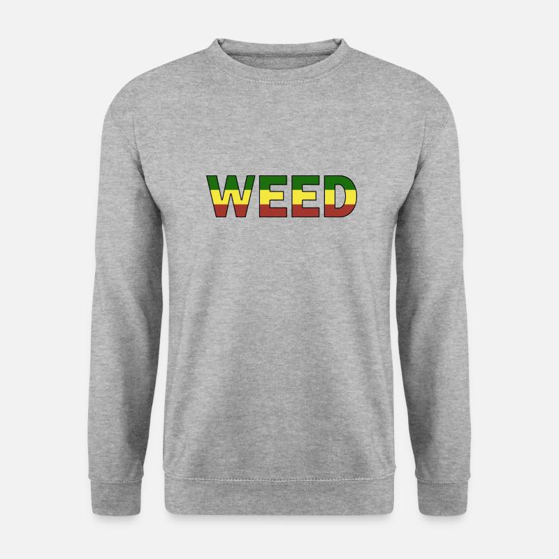 Marihuana Weed Cannabis - Unisex Pullover - Weißgrau meliert