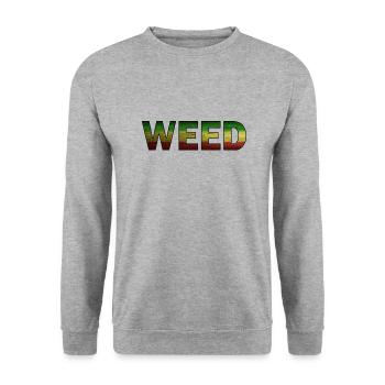 Marijuana Weed Cannabis - Unisex Sweatshirt - salt & pepper - Front - Alina (178cm) & Michal (187cm)
