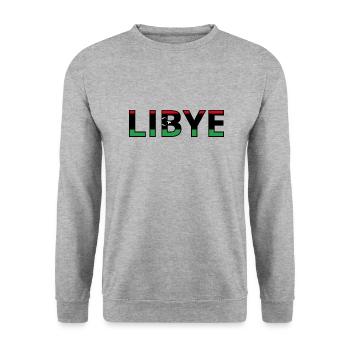 Drapeau Libye - Sweat-shirt Unisexe - gris chiné - Devant - Alina (178cm) & Michal (187cm)