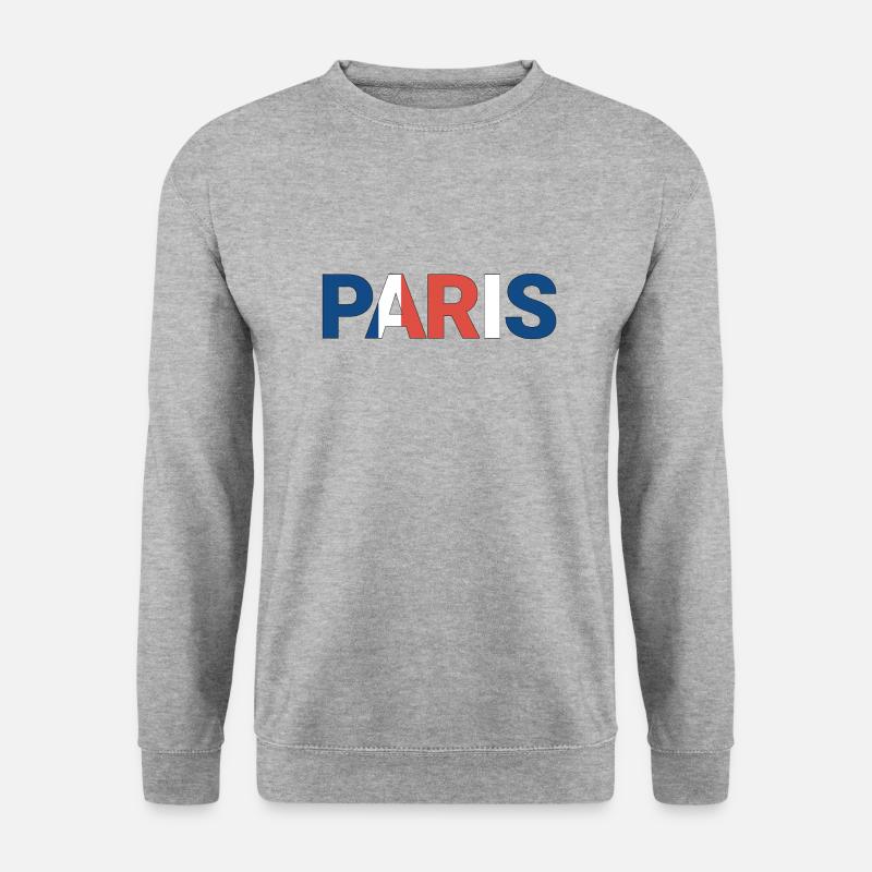 Paris - Unisex Pullover - Weißgrau meliert