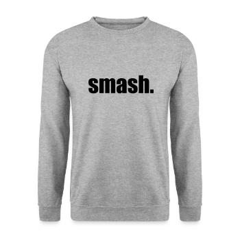 smash point s - Sweat-shirt Unisexe - gris chiné - Devant - Alina (178cm) & Michal (187cm)