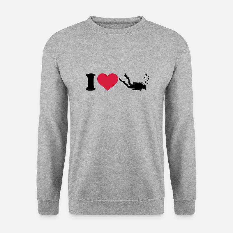 Tauchen - Unisex Pullover - Weißgrau meliert