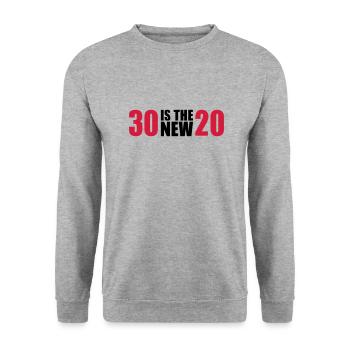 30 Anniversaire - Sweat-shirt Unisexe - gris chiné - Devant - Alina (178cm) & Michal (187cm)