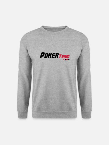 poker_team_02 - Unisex Pullover - Weißgrau meliert