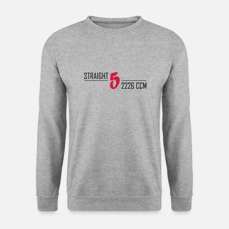 Straight Five - Unisex Pullover - Weißgrau meliert