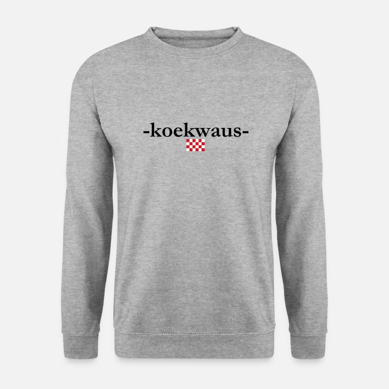 koekwaus, Brabants für Narren - Unisex Pullover - Weißgrau meliert