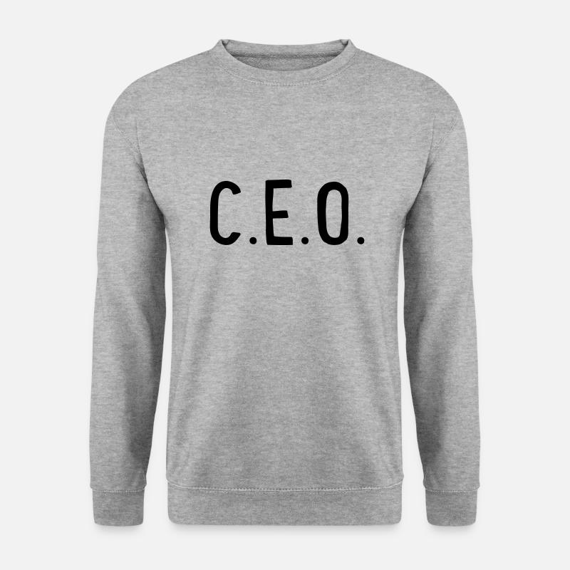 CEO - Unisex Pullover - Weißgrau meliert