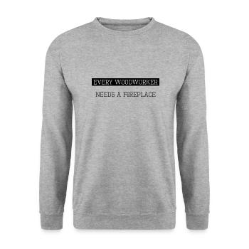 arborists union carpenter tshirts - Unisex Pullover - Weißgrau meliert - Vorne - Alina (178cm) & Michal (187cm)