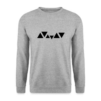Triangles design for club - Unisex Sweatshirt - salt & pepper - Front - Alina (178cm) & Michal (187cm)