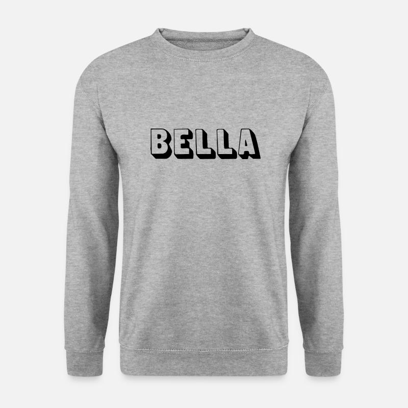 Name - Bella - Unisex Pullover - Weißgrau meliert