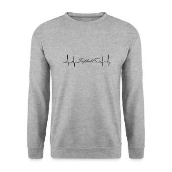Fußball - Unisex Pullover - Weißgrau meliert - Vorne - Alina (178cm) & Michal (187cm)