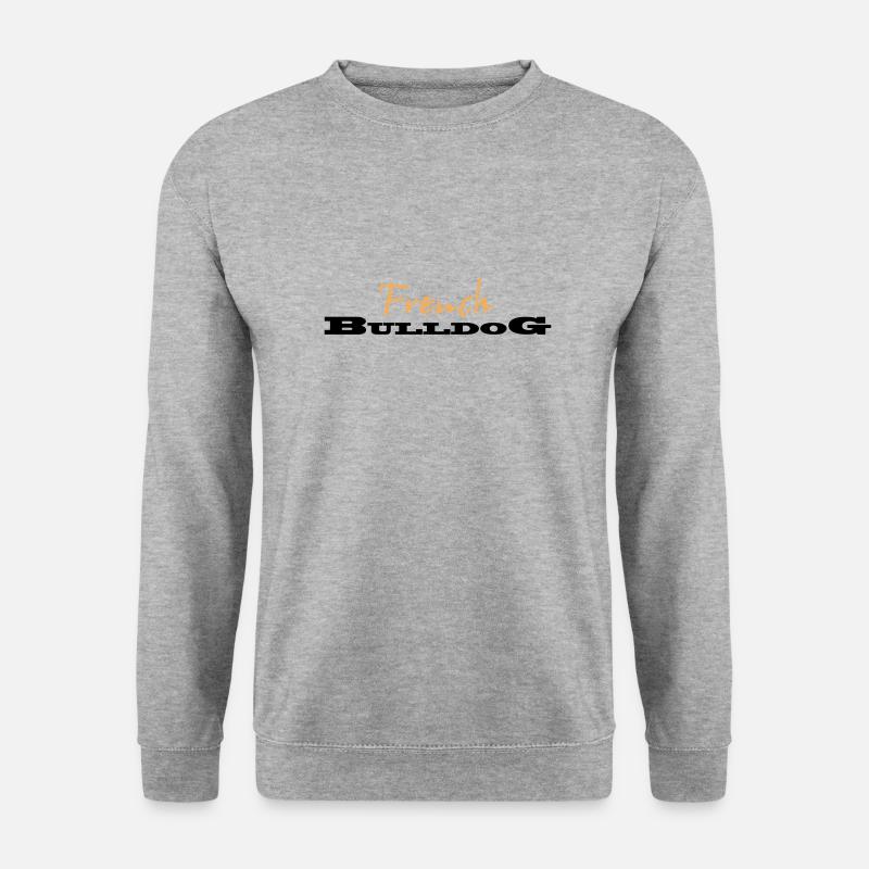 French Bulldog Logo - Unisex Pullover - Weißgrau meliert