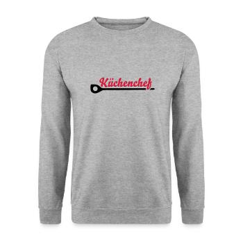 Küchenchef - Unisex Pullover - Weißgrau meliert - Vorne - Alina (178cm) & Michal (187cm)