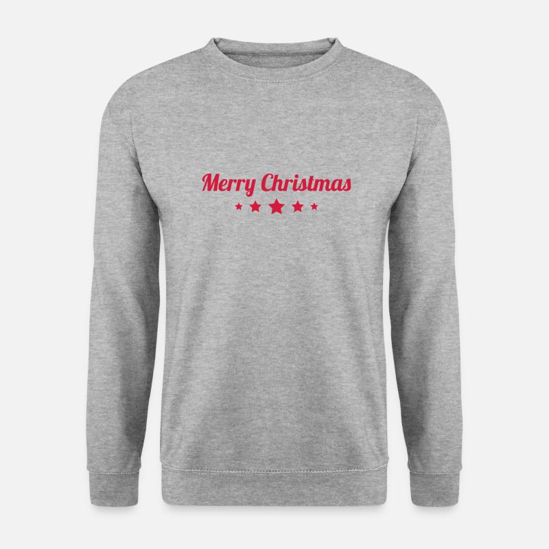 Fröhliche Weihnachten - Unisex Pullover - Weißgrau meliert